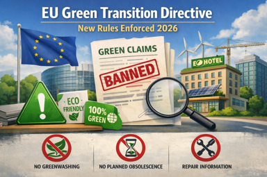EU Empowering Consumers for the Green Transition Directive: What Building & Hospitality Operators Must Fix During 2026
