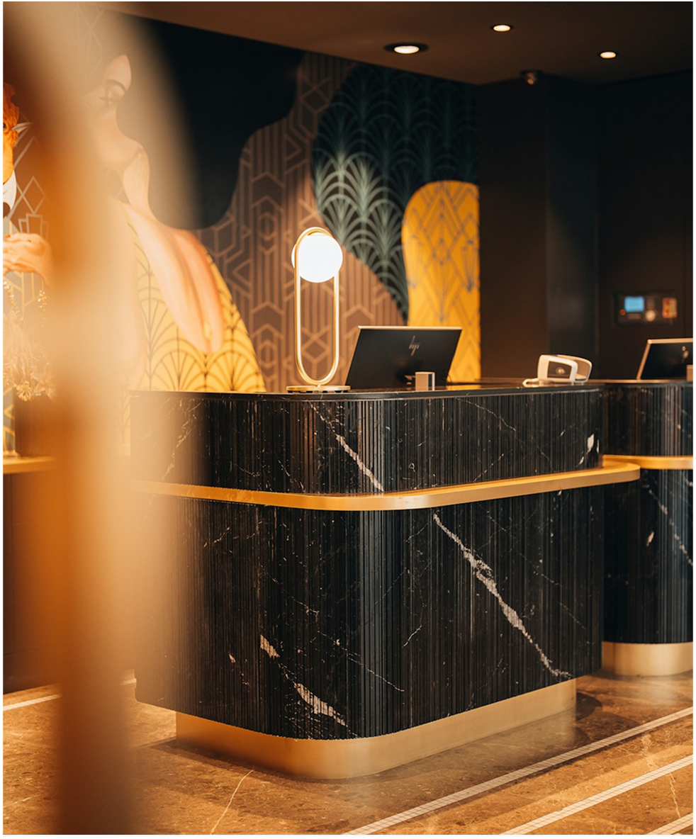 Hotel reception desk