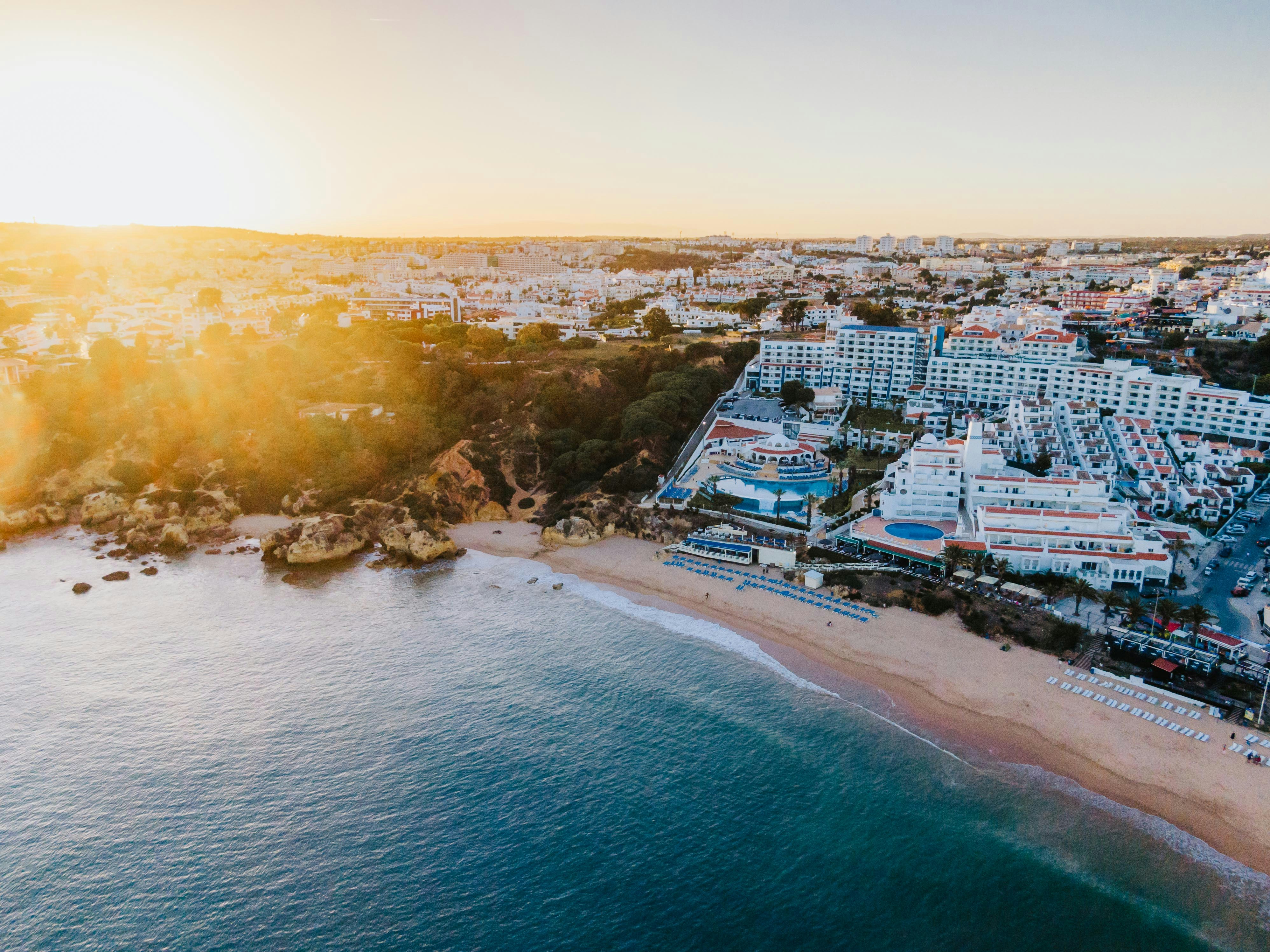 Houses near the ocean in Algarve